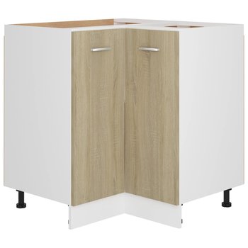 vidaXL Szafka narożna, dąb sonoma, 75,5x75,5x80,5 cm, płyta wiórowa - vidaXL