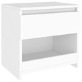 vidaXL Szafka nocna, biała, 40x30x39 cm, materiał drewnopochodny - vidaXL