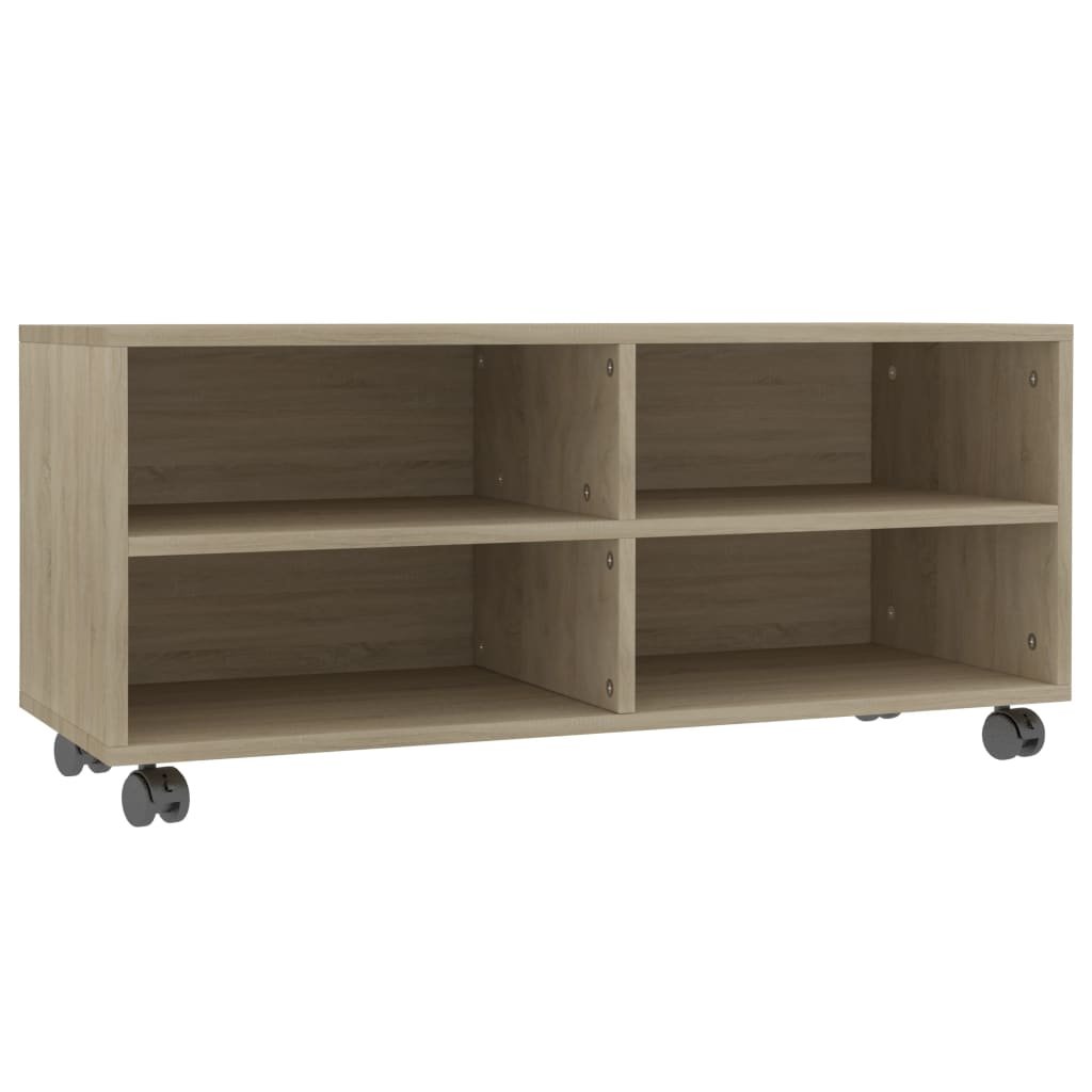 vidaXL Szafka pod TV z kółkami, dąb sonoma, 90x35x35, płyta wiórowa