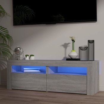 vidaXL Szafka pod TV z LED, szary dąb sonoma, 120x35x40 cm - vidaXL