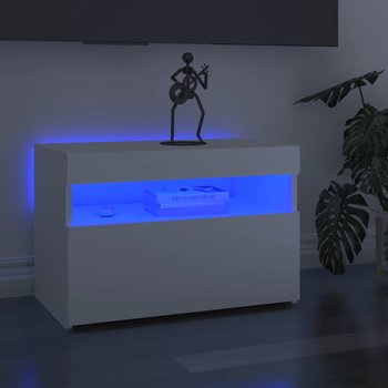 vidaXL Szafka pod TV z oświetleniem LED, biała, 60x35x40 cm - vidaXL
