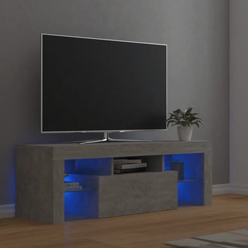 vidaXL Szafka pod TV z oświetleniem LED, szarość betonu, 120x35x40 cm - vidaXL