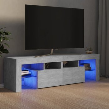 vidaXL Szafka pod TV z oświetleniem LED, szarość betonu 140x36,5x40 cm - vidaXL