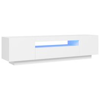 vidaXL Szafka TV z oświetleniem LED, biała, 160x35x40 cm