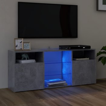 vidaXL Szafka TV z oświetleniem LED, szarość betonu, 120x30x50 cm - vidaXL