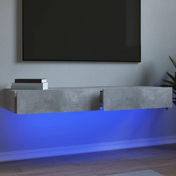 Vidaxl Szafki Telewizyjne Z Led, 2 Szt., Szarość Betonu, 60X35X15,5 cm - vidaXL