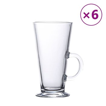 vidaXL Szklanki do kawy latte, z uchwytem, 6 szt., 250 ml - vidaXL