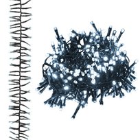 vidaXL Sznur lampek LED, 400 diod w kolorze zimnej bieli, 7,4 m, PVC