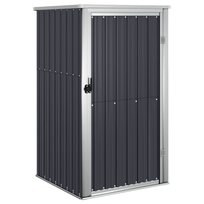 vidaXL Szopa ogrodowa, antracytowa, 88x89x161 cm, stal galwanizowana