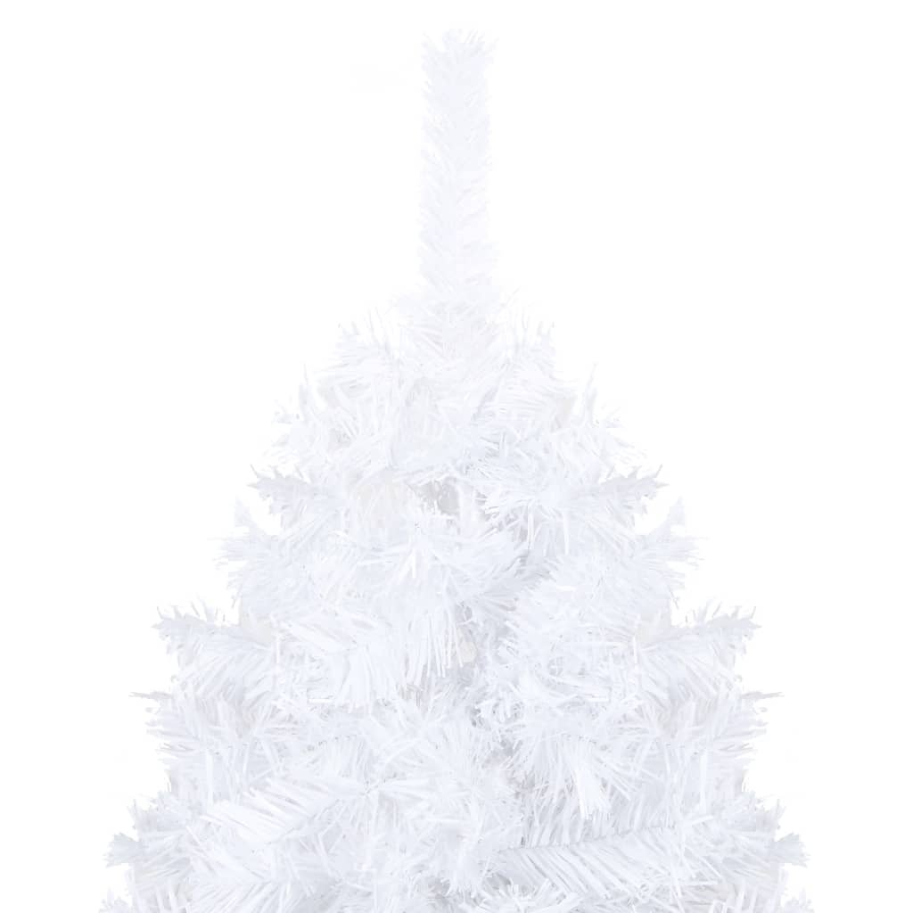 Zdjęcia - Choinka świąteczna VidaXL sztuczne choinka z lampkami LED i bombkami, biała, 150 cm, PVC 