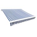 vidaXL Tkanina do markizy, niebiesko-biała, 3 x 2,5 m (bez ramy) - MWGROUP