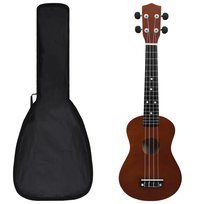 vidaXL Ukulele sopranowe z pokrowcem, dla dzieci, naturalne, 23