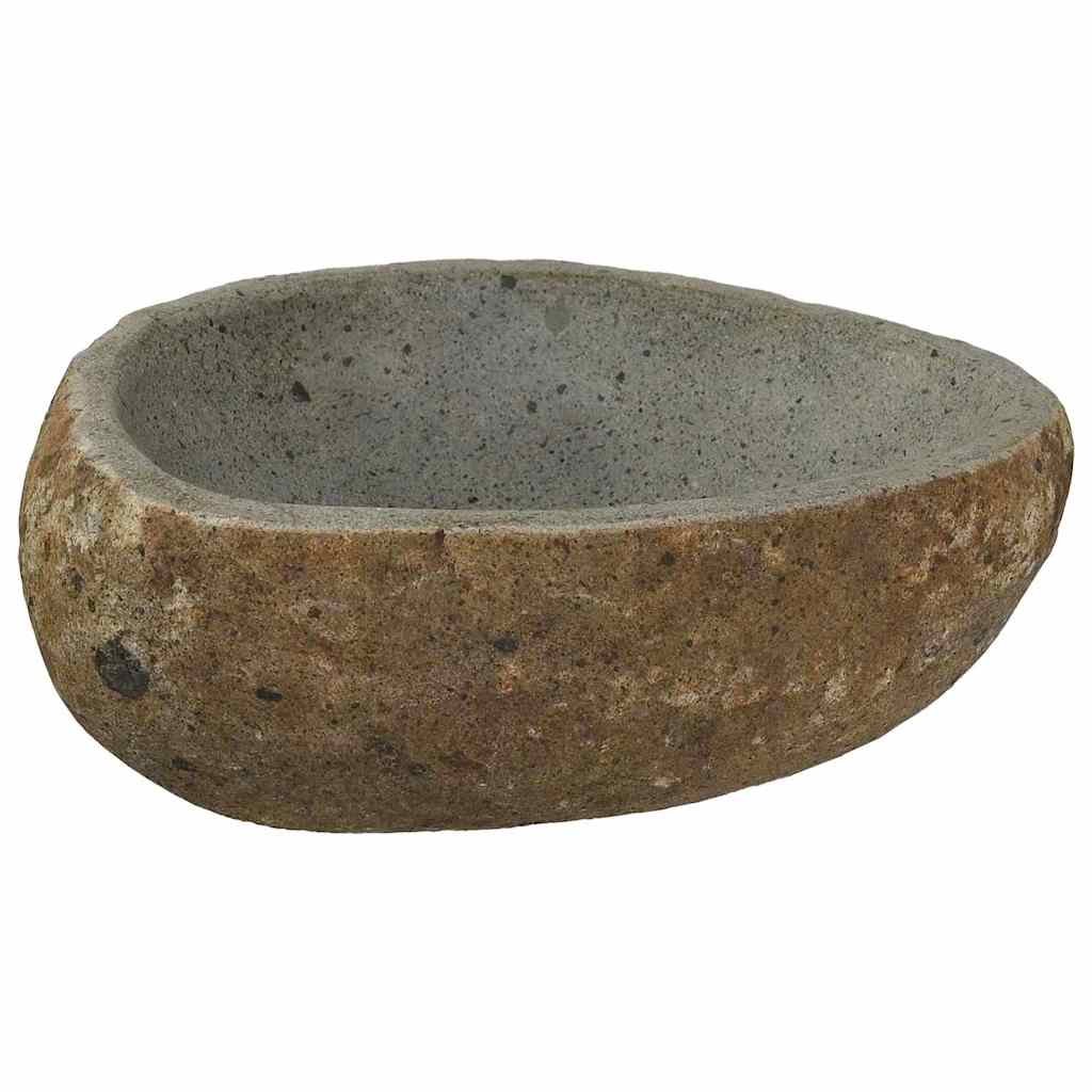 vidaXL Umywalka Jasnoszary (30-37) x (25-30) x 12 cm Kamień rzeczny ...