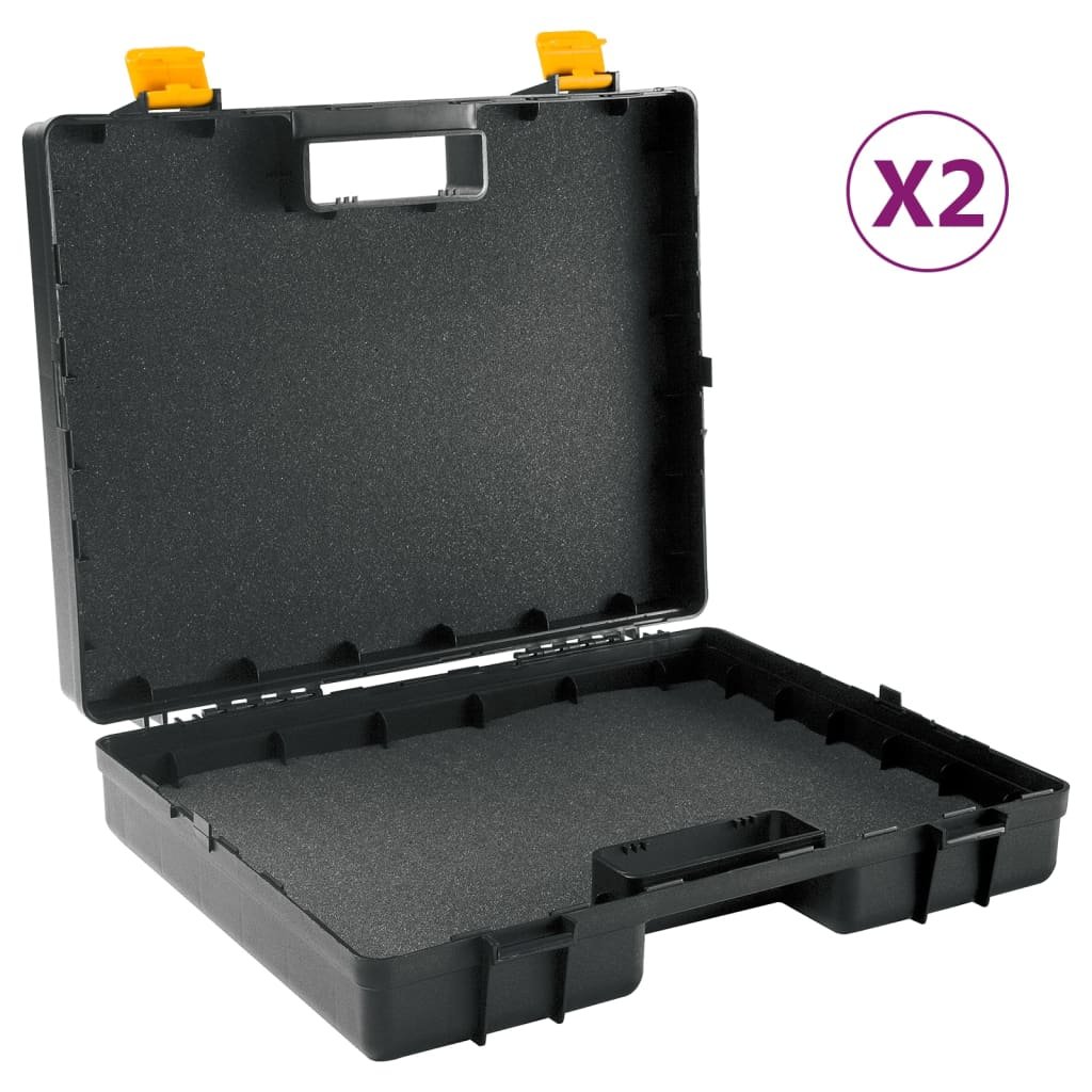 Zdjęcia - Zestaw narzędziowy VidaXL Uniwersalne walizki narzędziowe z pianką, 2 szt., polipropylen 