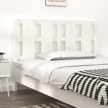 vidaXL Wezgłowie łóżka, białe, 140,5x4x100 cm, lite drewno sosnowe - vidaXL