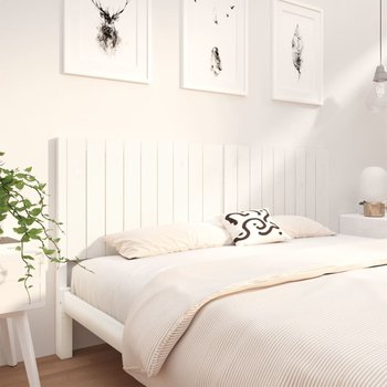 vidaXL Wezgłowie łóżka, białe, 185,5x4x100 cm, lite drewno sosnowe - vidaXL