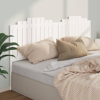 vidaXL Wezgłowie łóżka, białe, 206x4x110 cm, lite drewno sosnowe - vidaXL