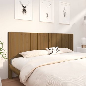 vidaXL Wezgłowie łóżka, miodowy brąz, 205,5x4x100 cm, drewno sosnowe - vidaXL