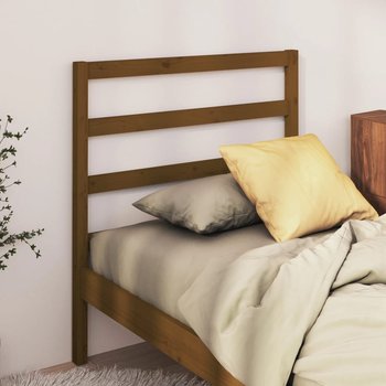 vidaXL Wezgłowie łóżka, miodowy brąz, 81x4x100 cm, lite drewno sosnowe - vidaXL