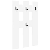 vidaXL Wieszak na płaszcze montowany na ścianie Biały 65 x 3 x 100 cm