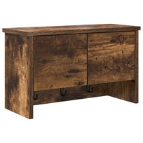 vidaXL Wieszak na płaszcze montowany na ścianie z półką Wędzony dąb