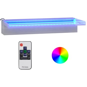 Vidaxl Wylewka Do Wodospadu Z Rgb Led, Stal Nierdzewna, 45 Cm - vidaXL