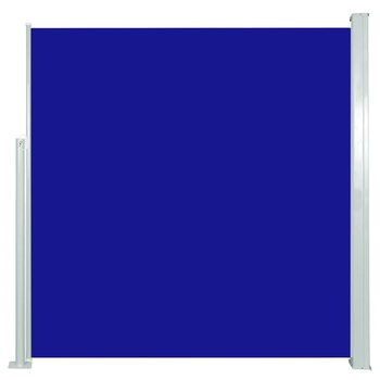 vidaXL Wysuwana markiza boczna na taras, 140 x 300 cm, niebieska - vidaXL