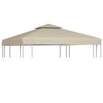 vidaXL Zadaszenie altany ogrodowej, 310 g/m², beżowe, 3x3 m