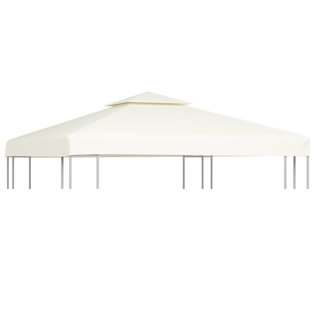 vidaXL Zadaszenie altany ogrodowej, 310 g/m², kremowe, 3x3 m