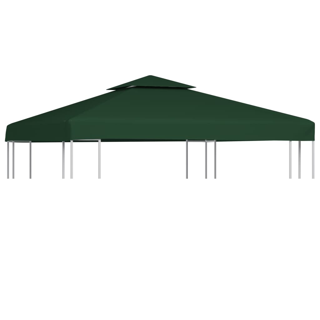 vidaXL Zadaszenie altany ogrodowej, 310 g/m², zielone, 3x3 m