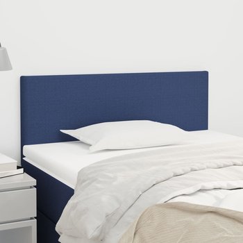 vidaXL Zagłówek do łóżka, niebieski, 100x5x78/88 cm, tkanina - vidaXL