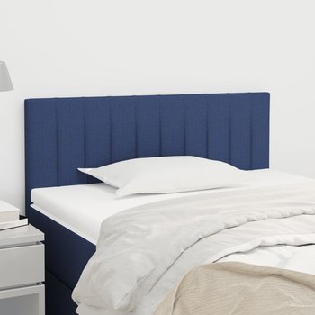 vidaXL Zagłówek do łóżka, niebieski, 90x5x78/88 cm, tkanina - vidaXL