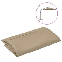 vidaXL Zamienne pokrycie parasola ogrodowego, kolor taupe, 300 cm