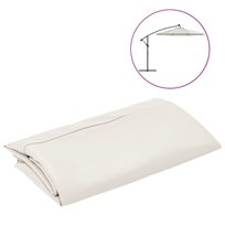 vidaXL Zamienne pokrycie parasola ogrodowego, piaskowa biel, 350 cm