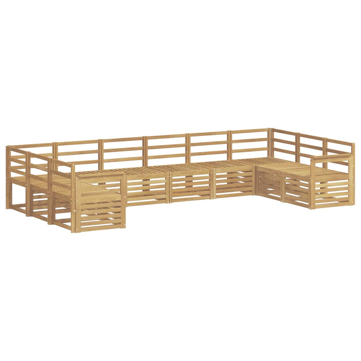 vidaXL Zestaw sof na zewnątrz 10 pcs Biały 363 x 187,5 x 73 cm