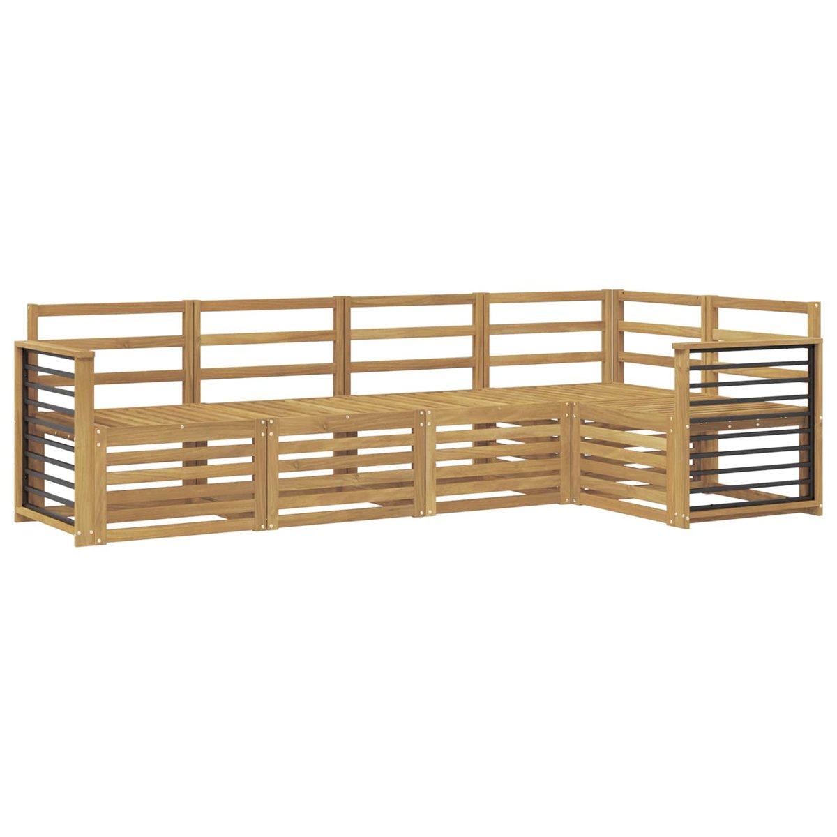 vidaXL Zestaw sof na zewnątrz 5 pcs Biały 247 x 128,5 x 73 cm