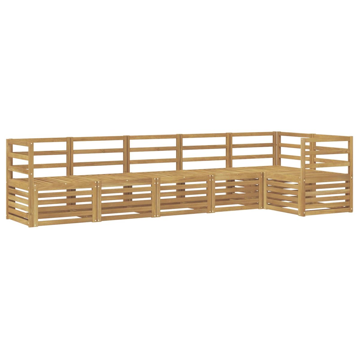 vidaXL Zestaw sof na zewnątrz 6 pcs Biały 304 x 126,5 x 73 cm