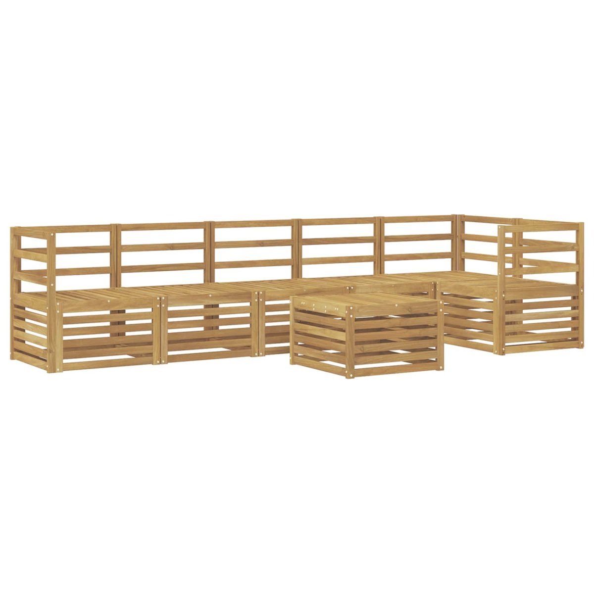 vidaXL Zestaw sof na zewnątrz 7 pcs Biały 59 x 59 x 37 cm