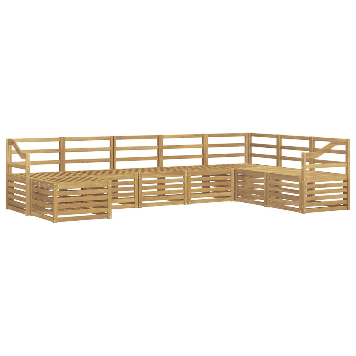 vidaXL Zestaw sof na zewnątrz 8 pcs Biały 304 x 185,5 x 73 cm