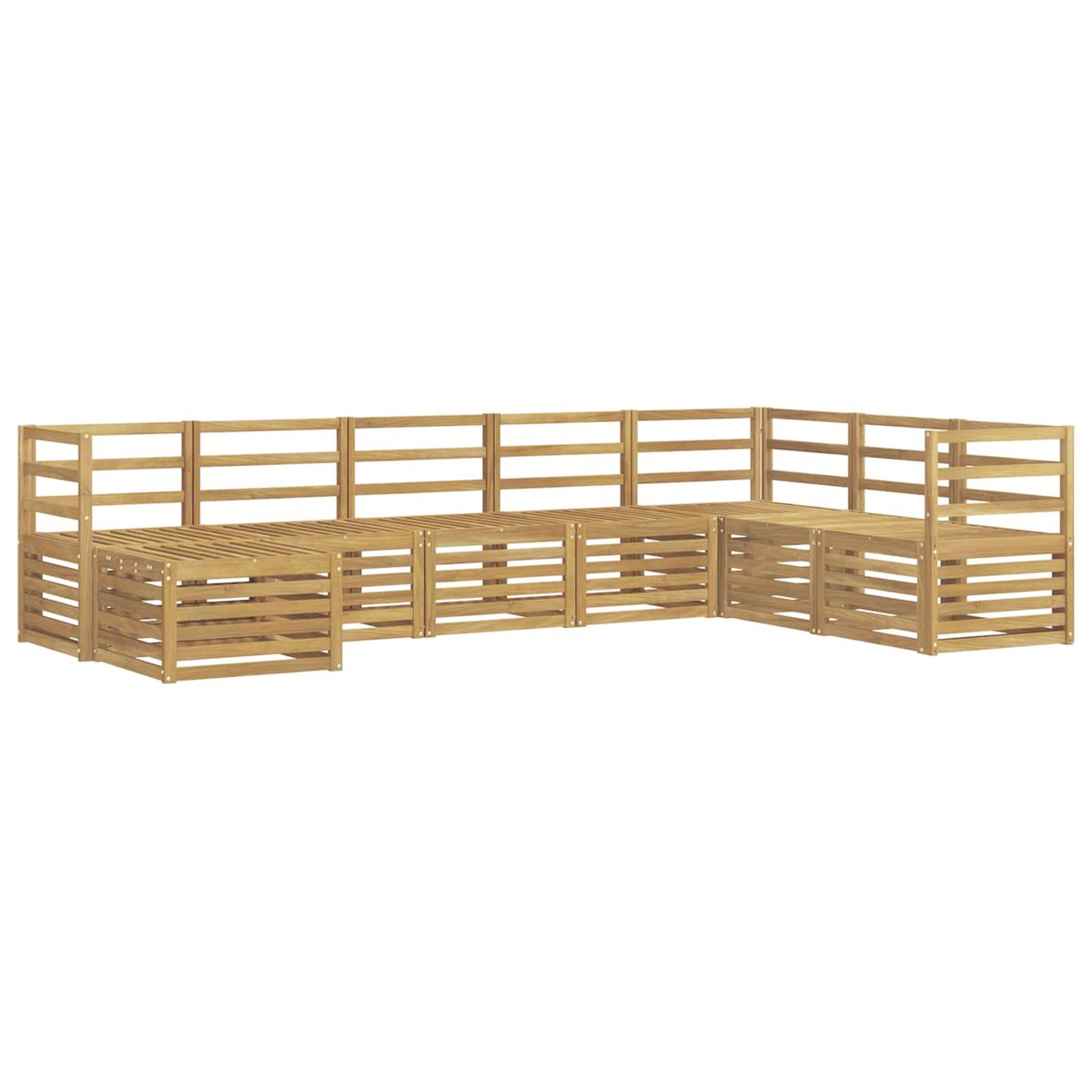 vidaXL Zestaw sof na zewnątrz 8 pcs Biały 304 x 185,5 x 73 cm