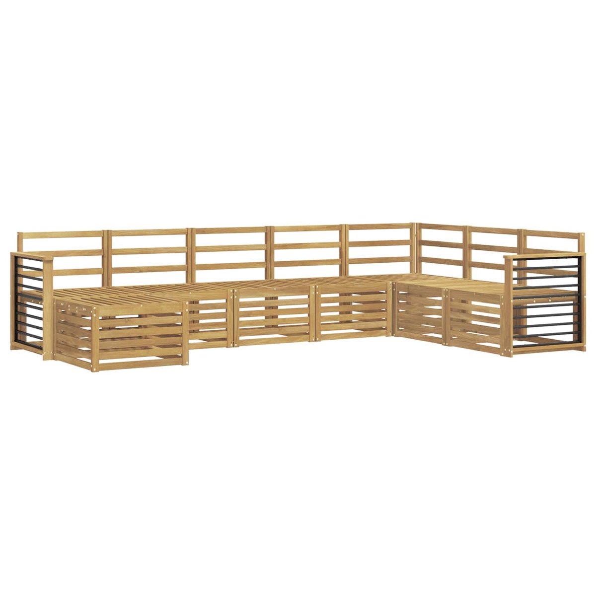 vidaXL Zestaw sof na zewnątrz 8 pcs Biały 306 x 187,5 x 73 cm