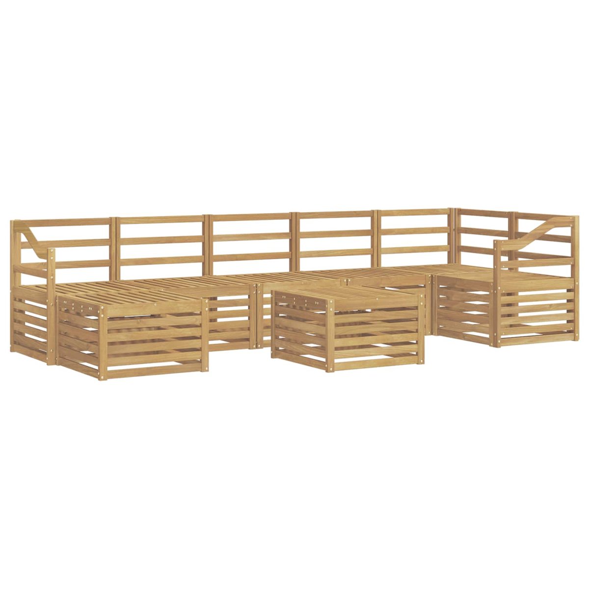 vidaXL Zestaw sof na zewnątrz 8 pcs Biały 59 x 59 x 37 cm