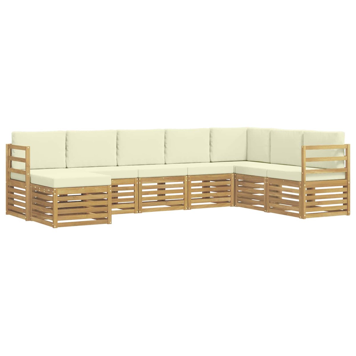 vidaXL Zestaw sof na zewnątrz 8 pcs Biały i kremowy