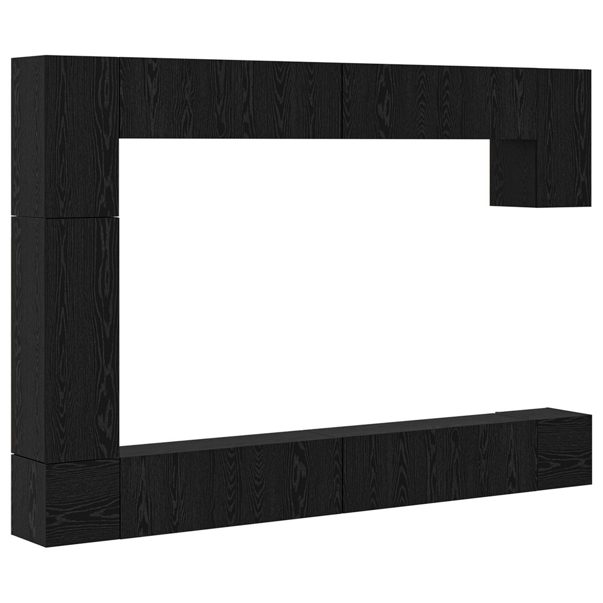 vidaXL Zestaw szafek RTV 9 pcs Czarny dąb 100 x 30 x 30.5 cm - vidaXL ...