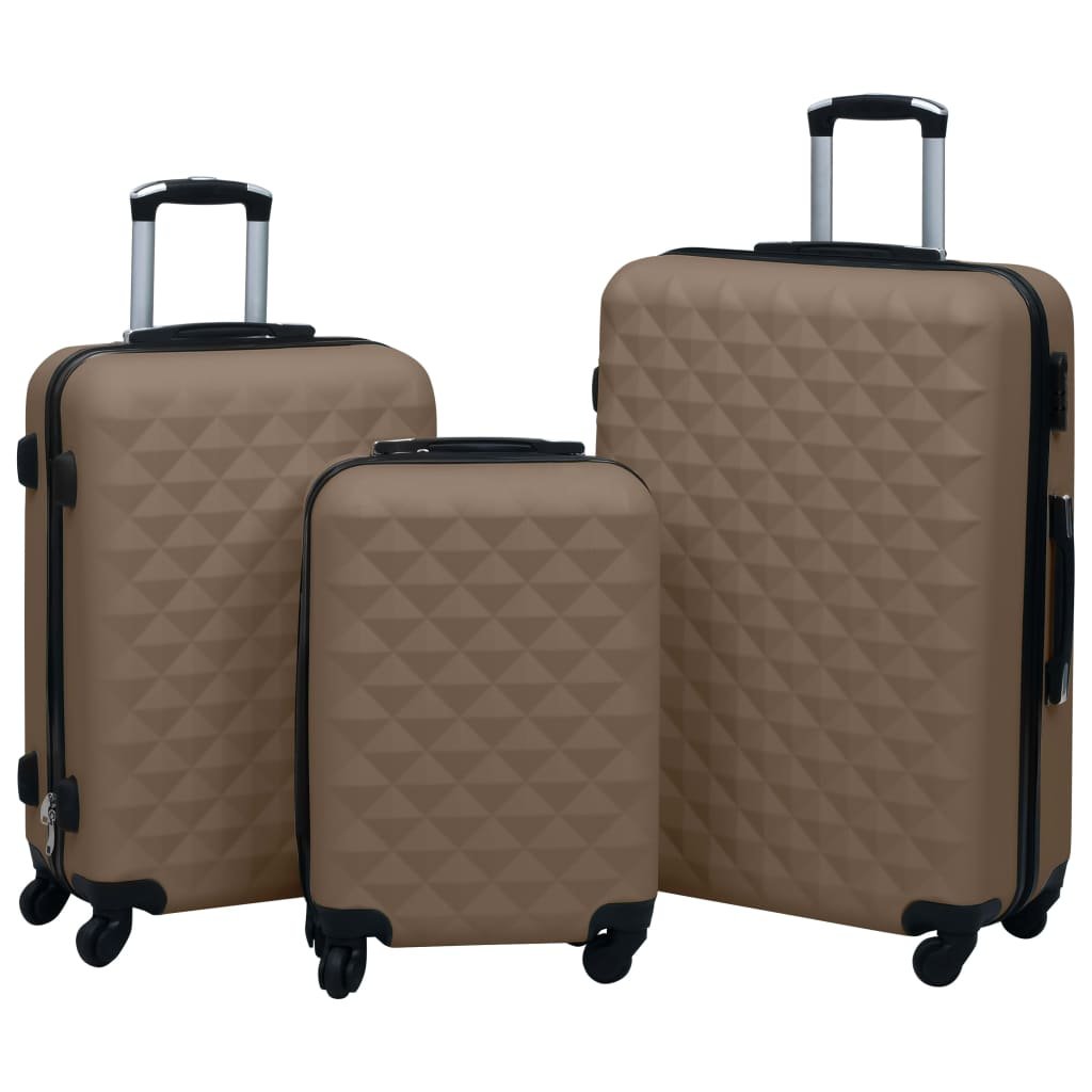 Фото - Валіза VidaXL , Zestaw twardych walizek na kółkach, brązowy, rozmiar S/M/L, 3 szt. 