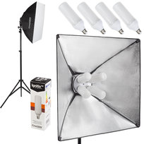 Vidoox™ 4 żarówkowa lampa LED softbox 60x60 85W