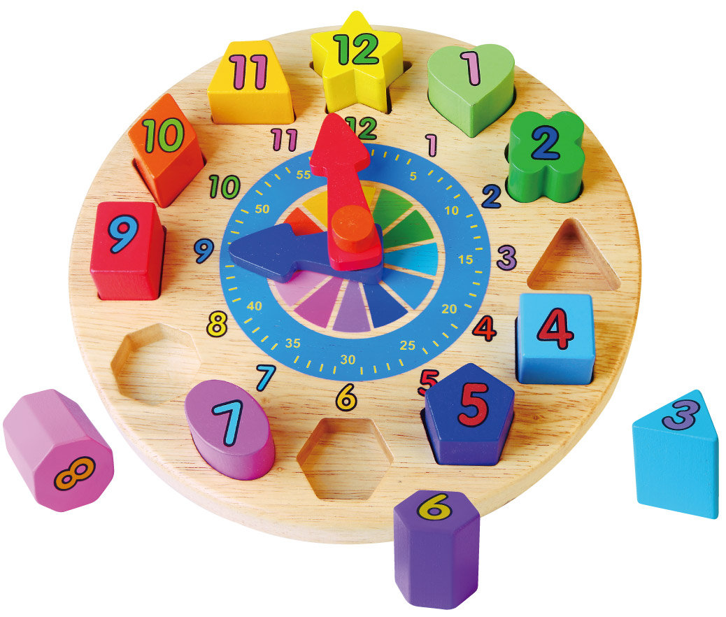 VIGA 59235VG EDUKACYJNY ZEGAR -SORTER KSZTAŁTÓW (0913, Viga)