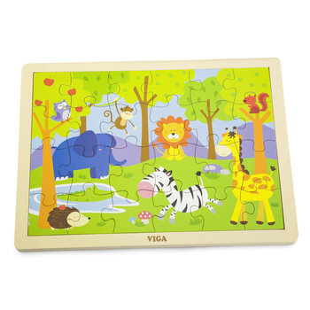 Viga, drewniane puzzle Safari, 24 Elementy - Viga