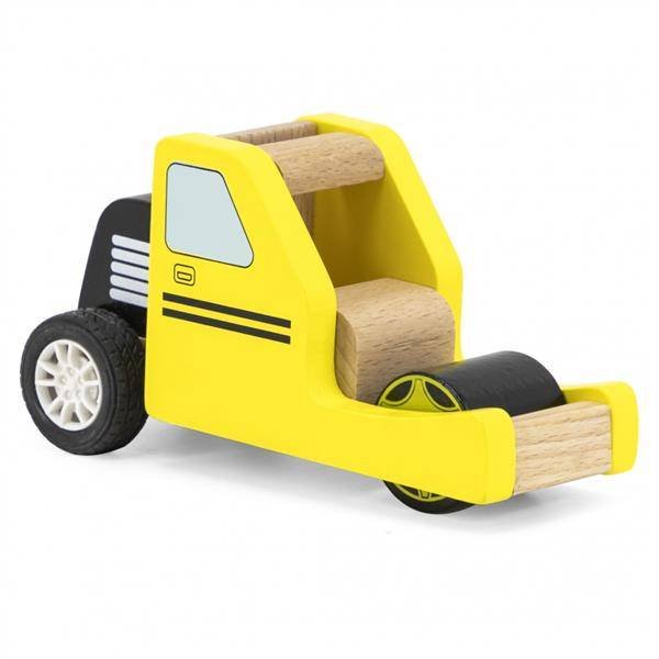 Zdjęcia - Auto dla dzieci VIGA , Drewniany Walec drogowy, żółty, 6.4x8.4x13 cm 