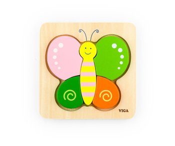 Viga, pierwsze drewniane puzzle, Motyl - Viga